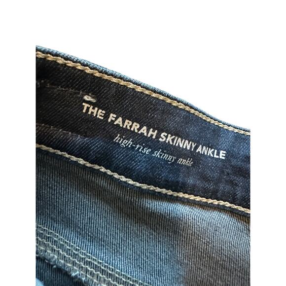 AG-ED Denim Women's 27R The Farrah High Rise Skinny Ankle Dark Wash Blue Jeans - Picture 6 of 14